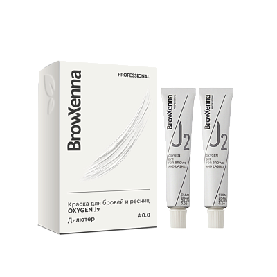 Краска для бровей и ресниц BrowXenna® OXYGEN J2, 2 шт., CLEAR SHADE DILUTER #0.0