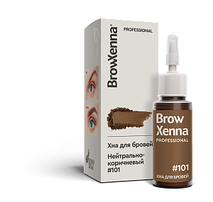 Хна для бровей BrowXenna® (флакон) | Шатен №101 Нейтрально-коричневый 
