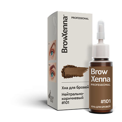 Хна для бровей BrowXenna® (флакон) | Шатен №101 Нейтрально-коричневый 