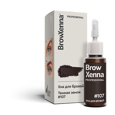 Хна для бровей BrowXenna® (флакон) | Шатен #107 Темная земля